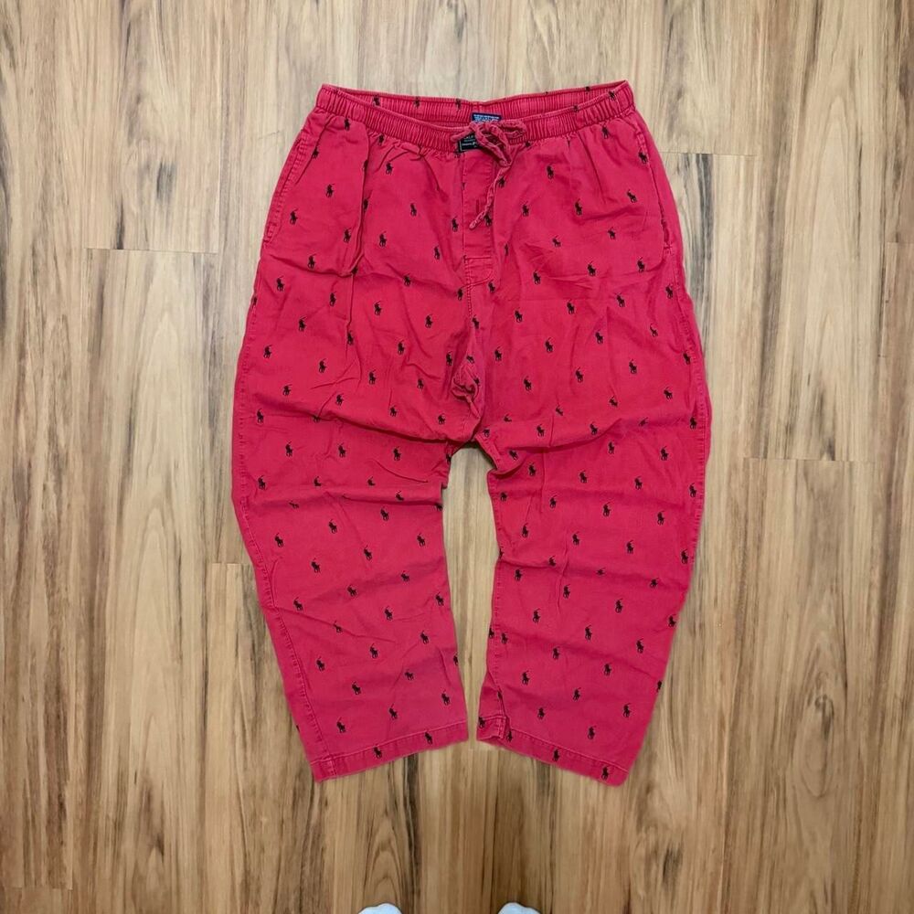 Polo Ralph Lauren Red Pony AOP Pajama Pants Mens Size Large